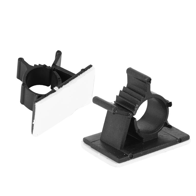 100Pcs Black Adjustable Plastic Cable Clamps Self Adhesive Car Cable Clips Wire Organizer