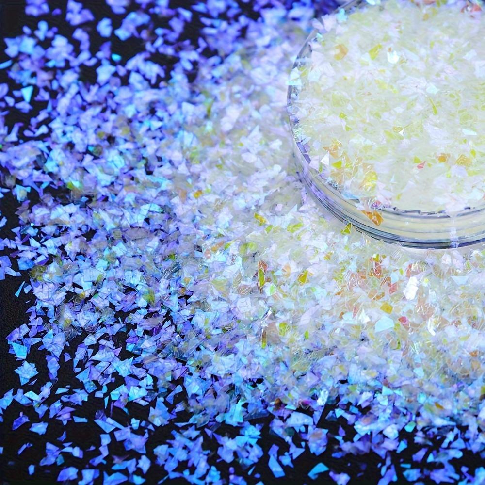 1 Bottle Irregular Fragment Glitter Aurora Epoxy Resin Filling AB Mermaid Powder Sequins DIY Resin Shaker Mold Crafts Fillers