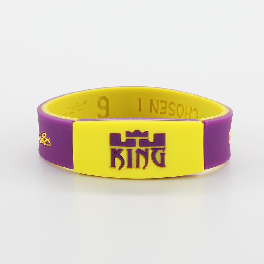 NBA Luminous Silicone Bracelet: Curry, Durant, James, Irving Edition, 20cm Snap Closure.