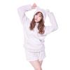 A&TCollection Sweets Bear Fluffy Boa Roomwear Loungewear for Women, M