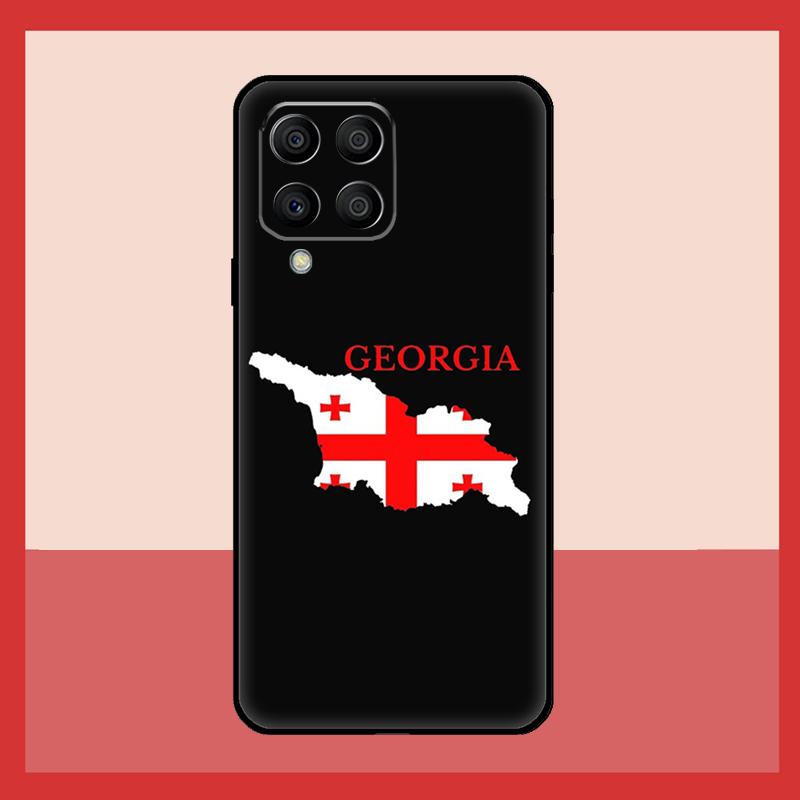 Georgia Grunge Flag Case For Samsung Galaxy M31 M21 M13 M33 M53 M15 M35 M55 M16 M36 M56 M12 M32 M52 M14 M34 M54