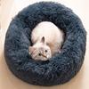 Winter Warm Plush Pet Bed Round Fluffy Dog Cat House Soft Long Plush Kennel for Small Pets