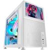 Micro-ATX PC Case - Mars Gaming - MC-LCD - 8" IPS LCD Screen - Mesh Design - Liquid Cooling