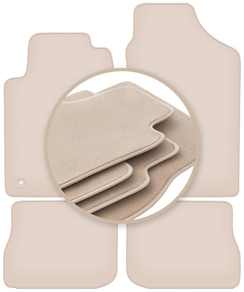 PREMIUM beige Fußmatten für: Peugeot 605 Limousine 1989-1999