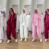 Damen Trainingsanzug Lockerer Schnitt Langarm Kapuzenpullover Oberteil Hoher Bund Weiter Bein Hosen Unifarben Gestreift Kordelzug Zweiteiliges Passendes Set Freizeitanzug