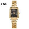Light Luxury Watch Ladies Style Square Dial Steel Modern Minimalist Strap Embellishment for Office Party Date Night Women Quartz