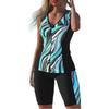 Nuevo Traje de Baño de Dos Piezas para Mujer con Tirantes Dobles Europeos y Americanos, Talla Grande, Estampado Dividido, Secado Rápido, Tipo Dividido para Nadar