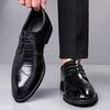 Fashion Spring Autumn New Designer Dress Shoes for Men Solid Color Lace Fashion Casual Shoes Male Business Formal Leather Shoe Man