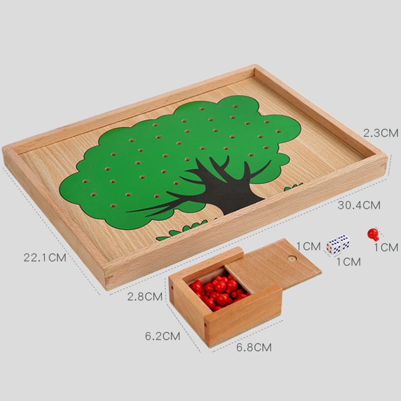 

Apples Tree Montessori Wooden Box Educational Toys Counting Apples Preschool Early Learning Math Game Teaching Aids Toy For Kids
