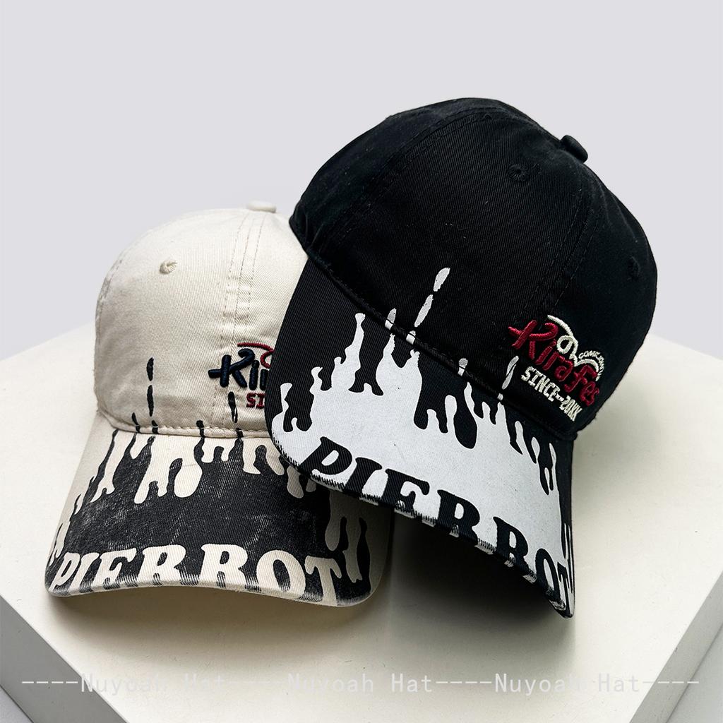 And Women Design Style Letter Prints Embroidery Ripple Baseball Caps Sun Protection Personalized All-Match Street Style Peaked Hats Fashion Niche