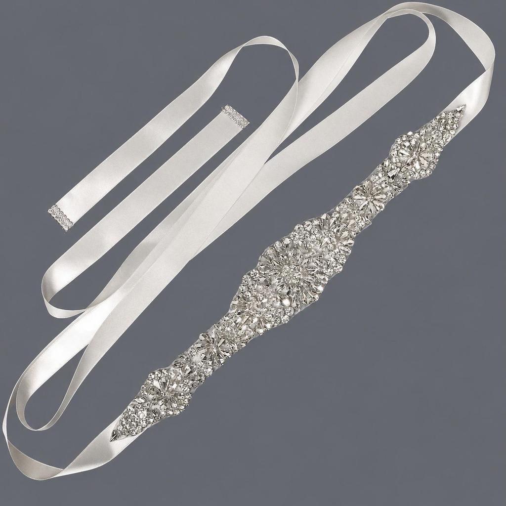 Elegant Silver Rhinestone Wedding Belt – Versatile High-End Dress Accessory for Fashion Shows and Performances