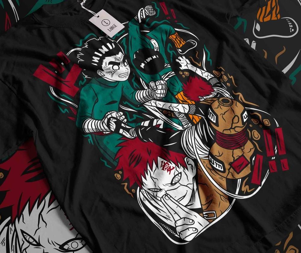 

Rock Lee T-Shirt Manga Strip Naruto Kakashi Anime Manga Unisex Tshirt Soft Tee 4XL