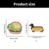 Colorful Hamburger And Hot Dog Brooch Pin Craft from Sturdy Zinc Alloy Materials Accessory for Long Time Use Styles