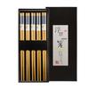 5-Pair Japanese Non-slip Bamboo & Wooden Chopsticks Gift Set