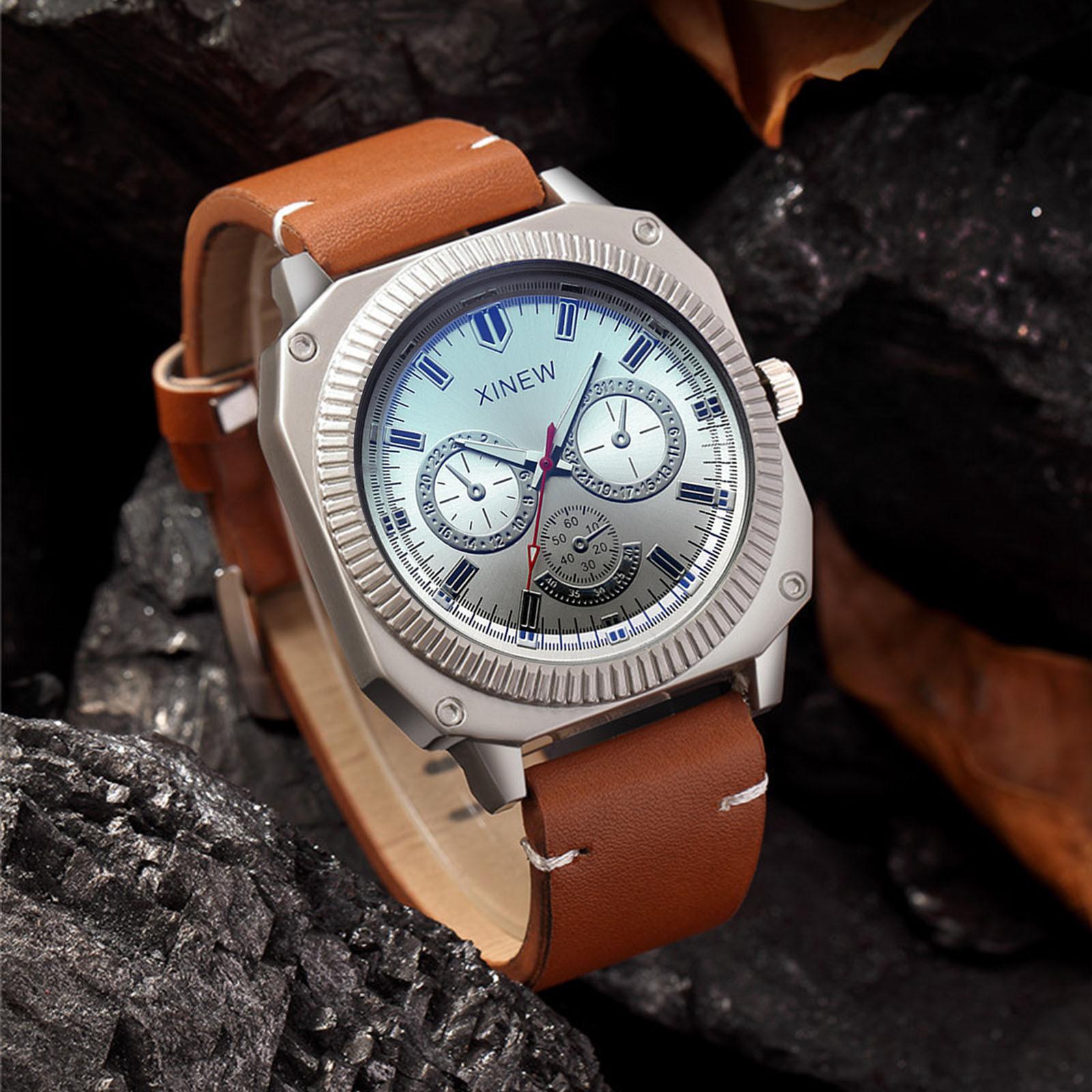 

Превосходные мужские повседневные аналоговые наручные часы с ремешком из нержавеющей стали One Size