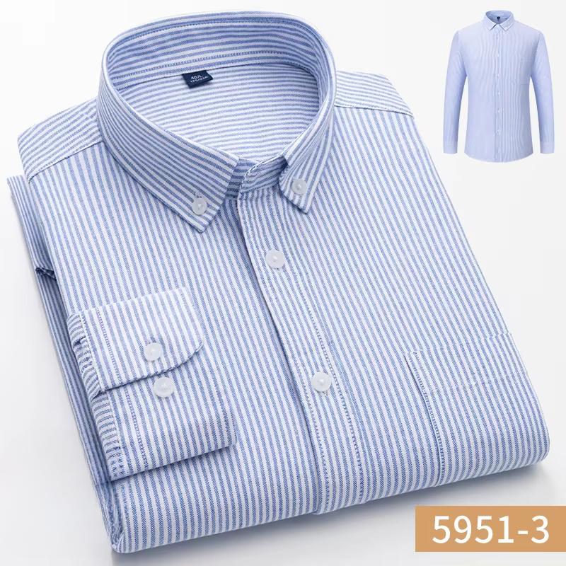 100% Baumwolle Oxford Langarmhemden für Herren Langarm Slim Fit Formell Unifarben Hemd Freizeit Elegant Karierte Oberteile Schwarze Kleidung