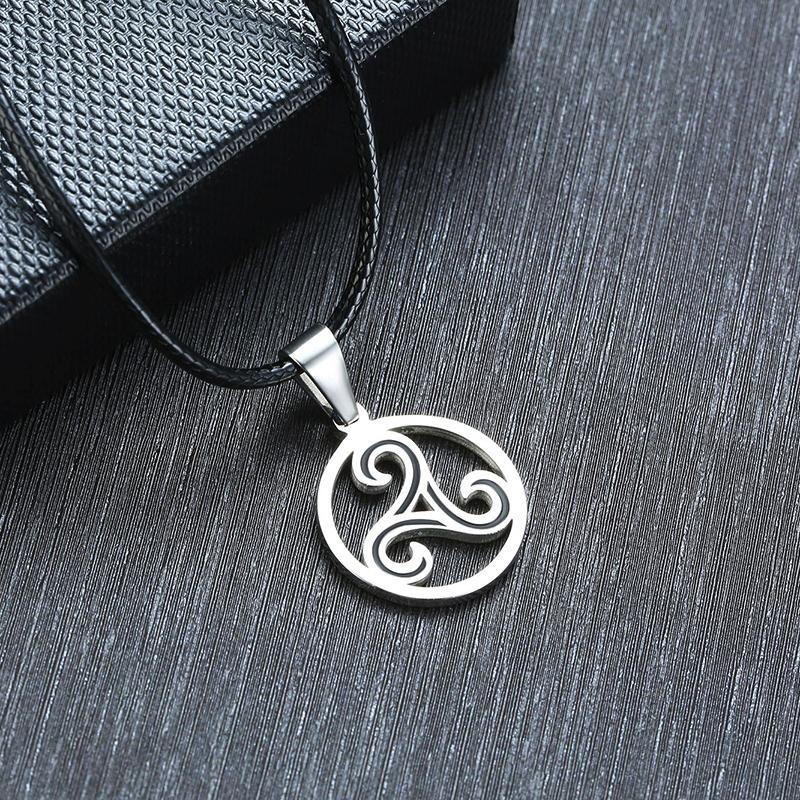 Wisiorek Triskelion Potrójna Spirala Naszyjnik Triskele Stal Nierdzewna Bbc Renesans Biżuteria Unisex