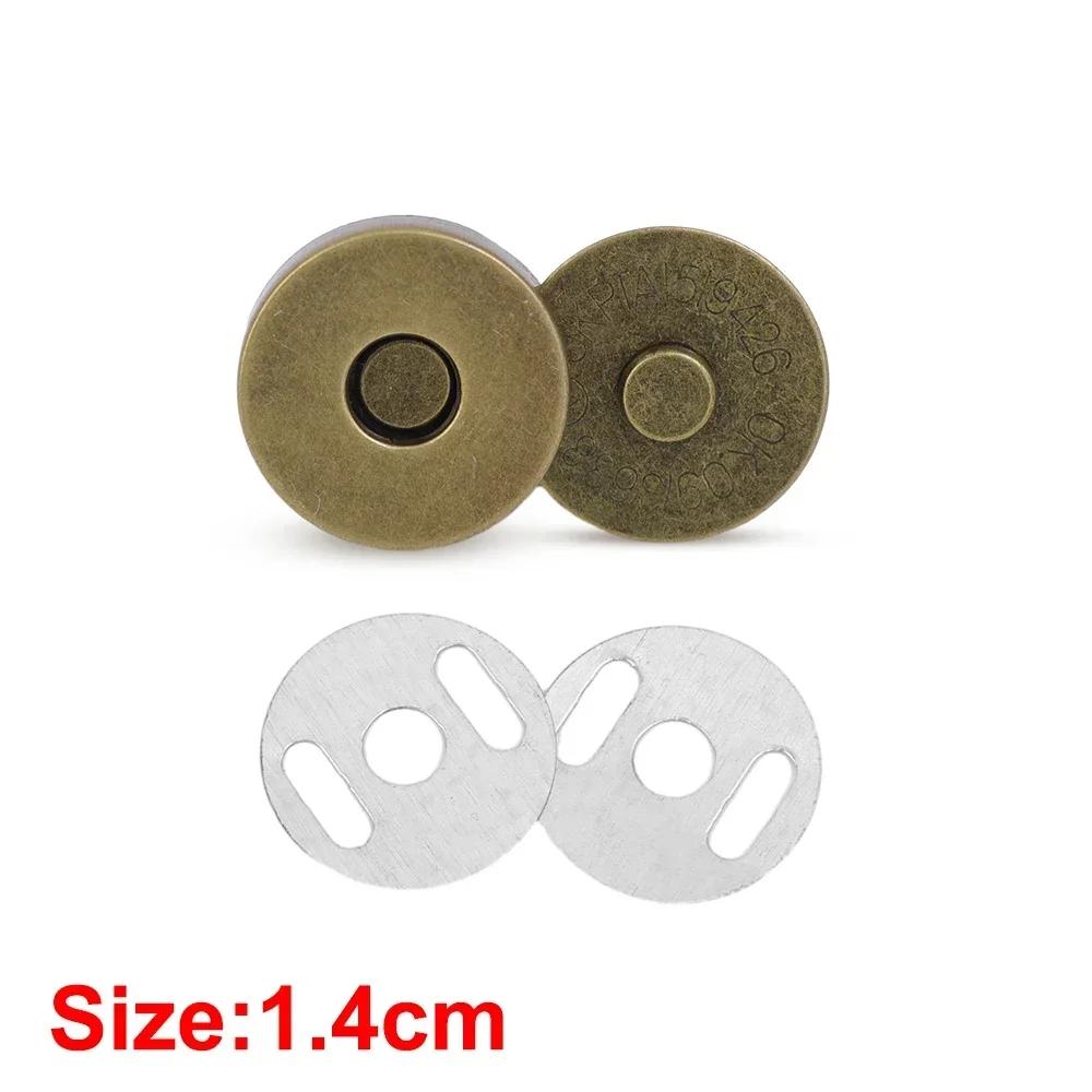 20 Sets/Los Magnetische Druckknöpfe Verschlüsse Knöpfe Handtasche Geldbörse Portemonnaie Basteltaschen Teile Zubehör Adsorptionsschnalle 14mm 18mm