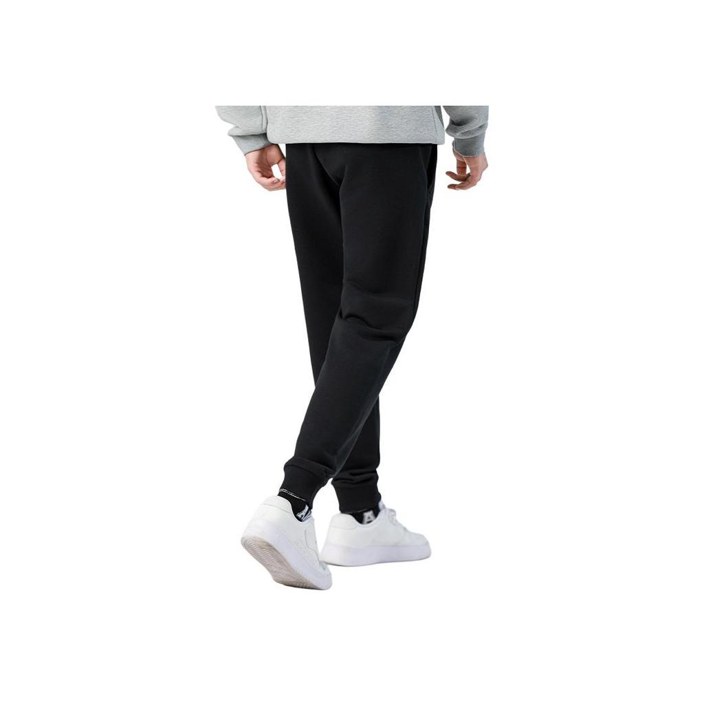 Li Ning Sports Lifestyle Series Solid Color Loose Fit Cuffed Moisture Wicking Breathable Casual Pants Men Pants Black AKLTE51-1