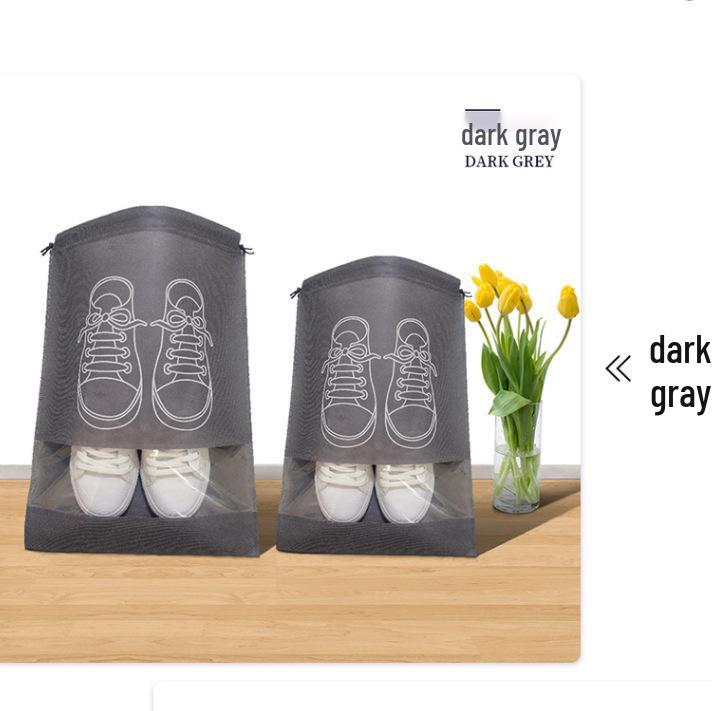 Non-Woven Dustproof Drawstring Shoe Storage Bag for Travel and Home Organization