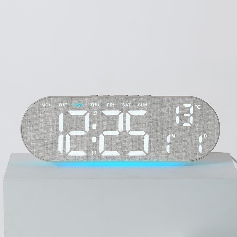 Led Digital Alarm Clock Dual Alarm Large Display Temperature Date Week For Bedroom Office Desk Use