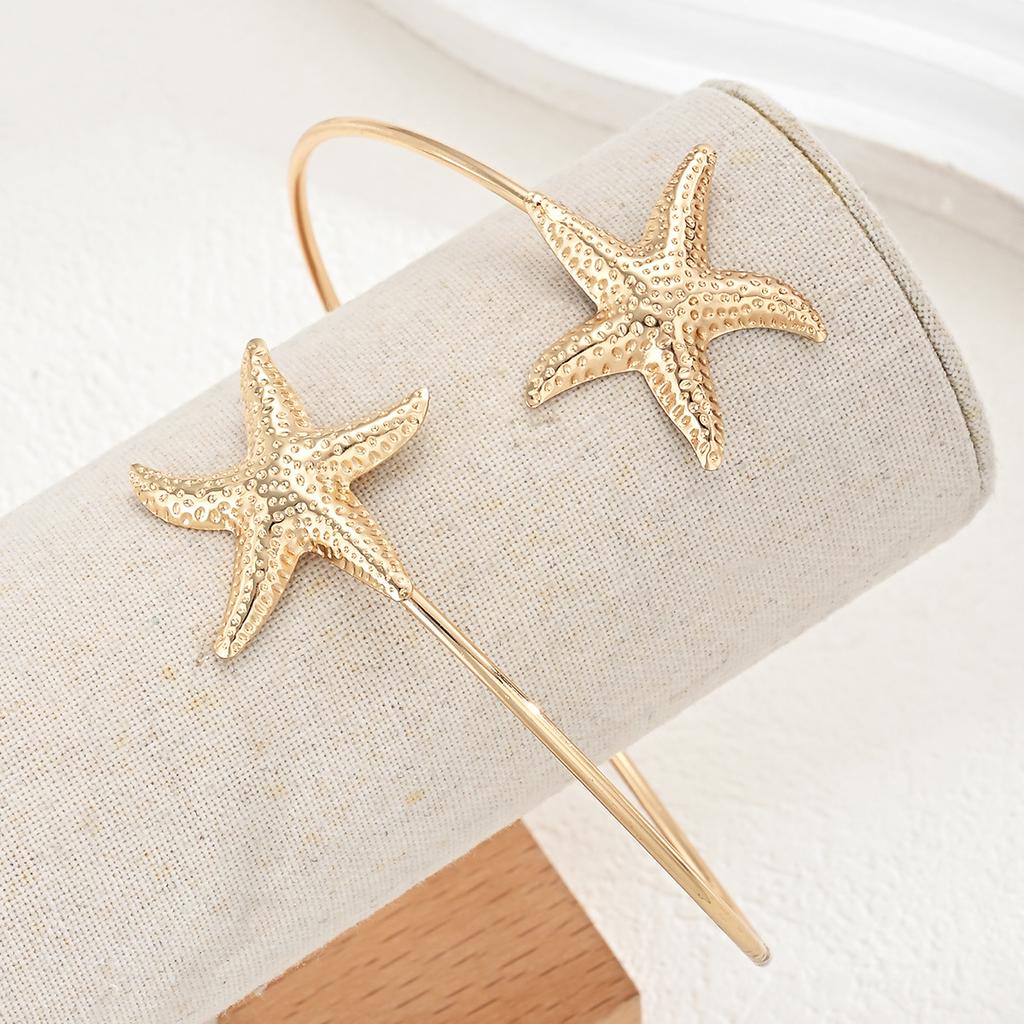 iF ME Starfish Arm Cuff for Women, Adjustable Open Upper Arm Bracelet, Beach Vacation Boho Jewelry