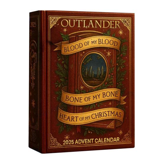 Outlander Blood Themed Advent Calendar 24-Day Christmas Countdown Box with Acrylic Ornaments Multifunctional Holiday