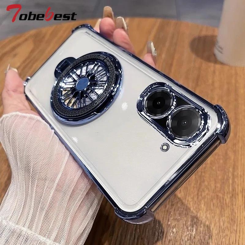 Gyro Phone Holder Case For Xiaomi Redmi A5 A3 A1 Turbo 4 3 Pro Fundas Glitter Shockproof Plating Phone Cover