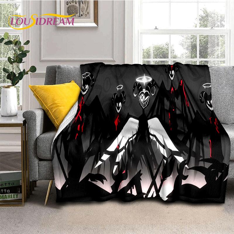 2025 H-Helluva Boss Blitzo Cartoon Soft Blanket,Soft Throw Blanket for Home Bedroom Bed Sofa Picnic Travel Cover Child Gift