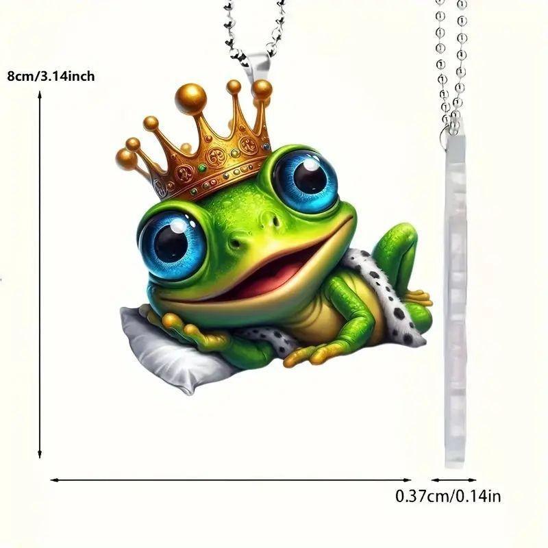 

Fun Frog Acrylic Prince Car Charm For Captivating Car Accessories Interior 1