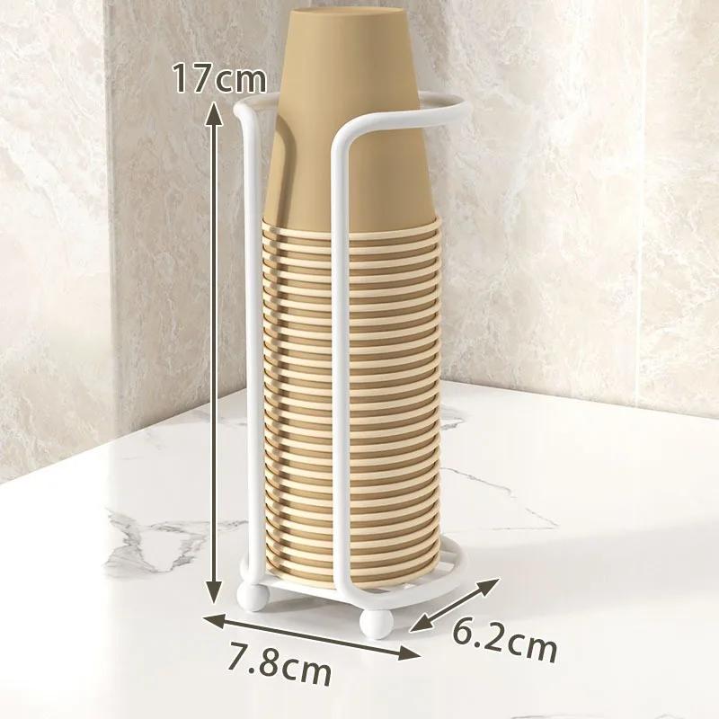 Koppoppbevaringsholder Luksus engangskoppstøtteramme Husholdnings kjøkkenpapir Koppholder Tekopper Dispenser Kjøkken Gadget