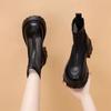 Spring and summer new thick-soled hollow mesh boots women's breathable mesh middle heel fashionable zipper personalized cool boots