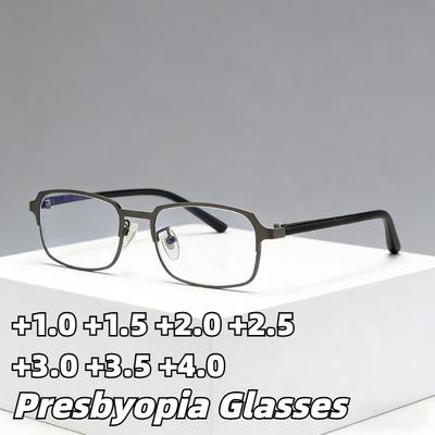New Fashionable Metal Anti-Blue Light Presbyopia Eyewear Minimalist High-Definition Ultra-Light Reading Glasses for Women