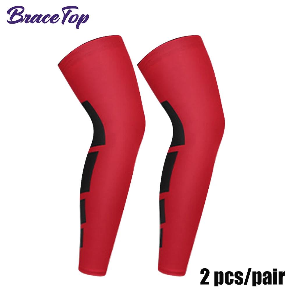 Bracetop Compression Long Socks for Men Women Knee Support Anti Slip Fitness Thigh Stockings Leg Sleeves