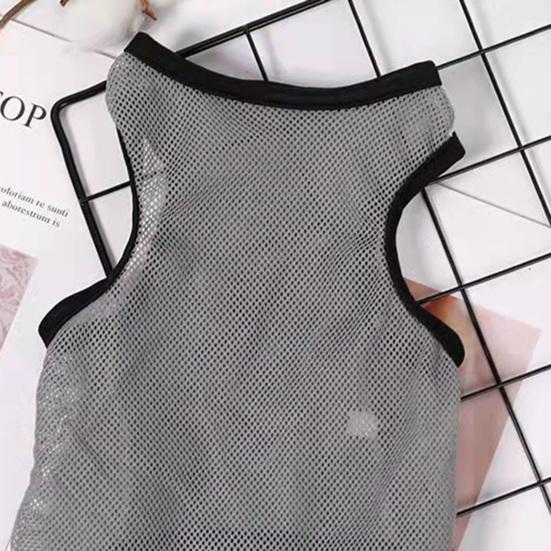 Hunde-Shirt, einfarbig, atmungsaktiv, Netzstoff, schnelltrocknend, Welpen-T-Shirt für den Sommer