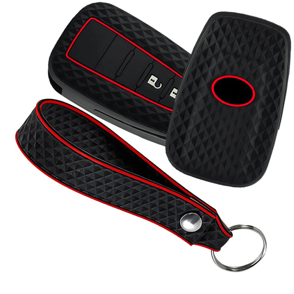 2 Button Silicone Car Remote Key Fob Cover Case For Toyota CHR C-HR Prius 2017 2018 Keyless Shell Skin Holder Protector
