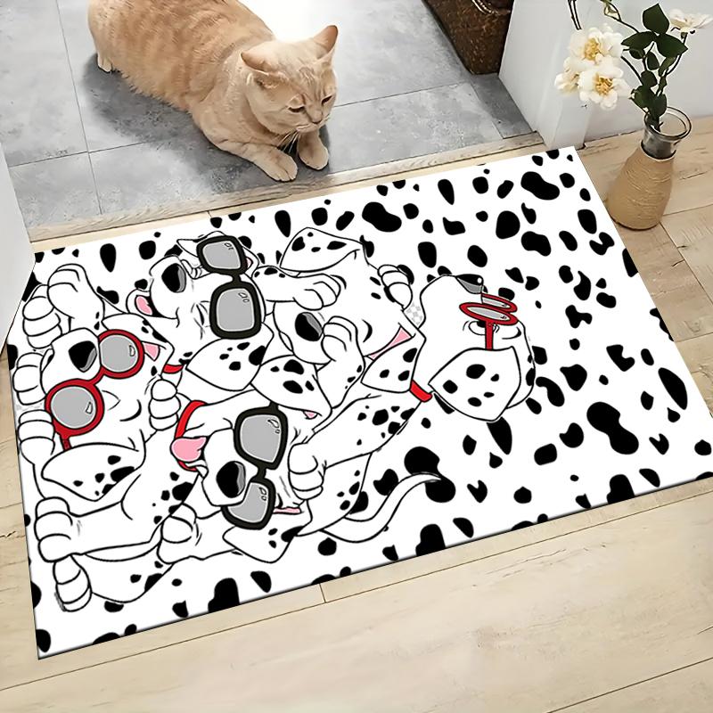 Dalmatian Pups Sunglasses Carpet Rug Soft Washable Anti Slip Home Living Room Sofa Mats Personalized Christmas Rug