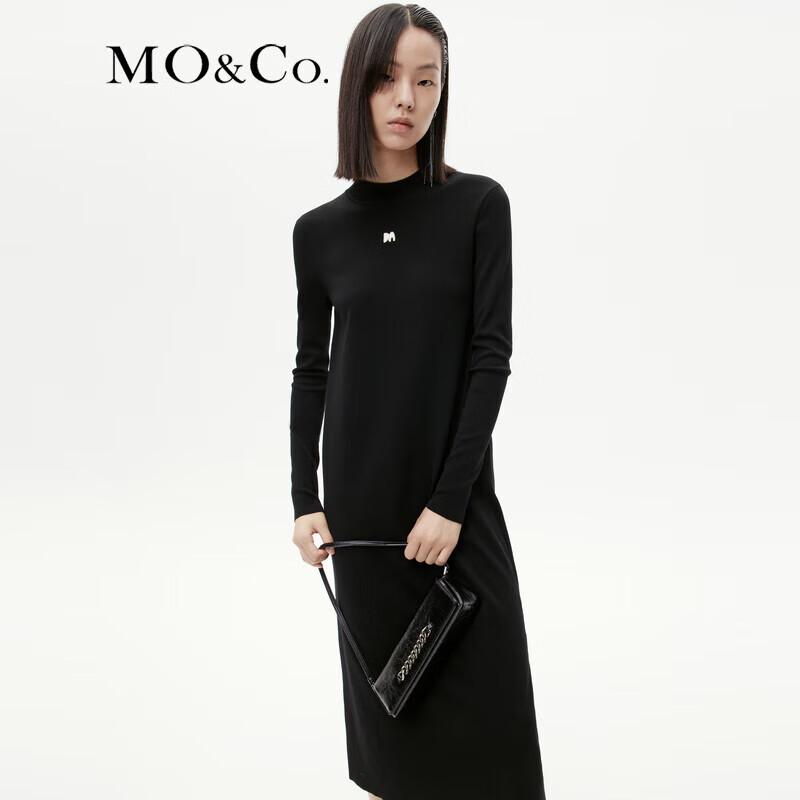MO&Co. M Logo Wool Blend Knitted Dress