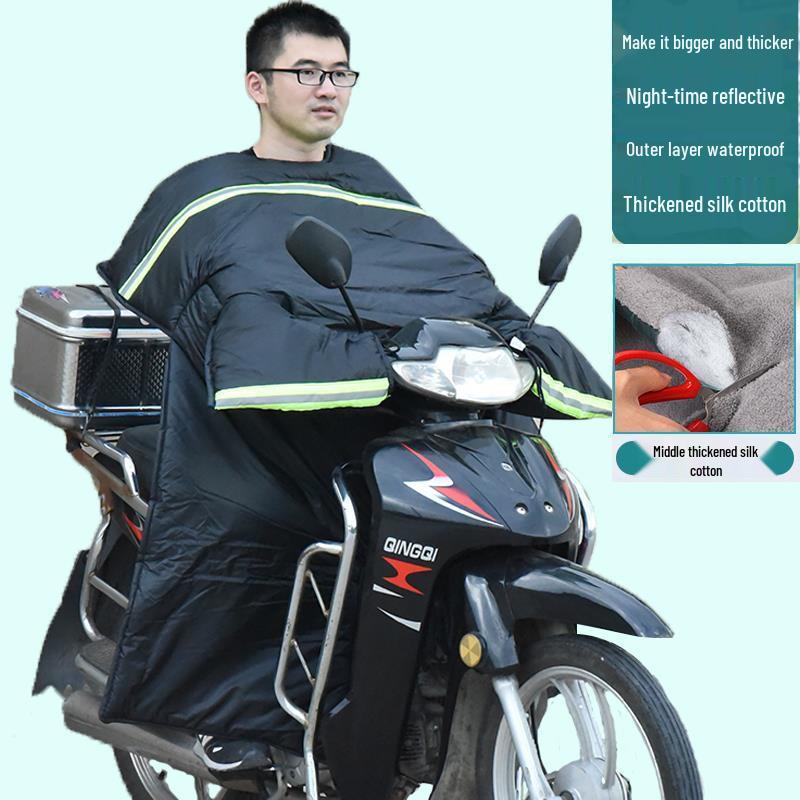 Men's Extra Large Winter Fleece-Lined Waterproof Motorcycle Windshield