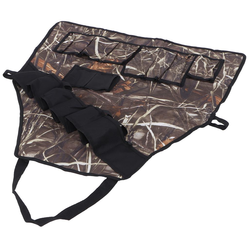 Multi Pockets Apron 600D Oxford Fabric Camouflage Picnic Barbecue Aprons Waterproof(Reed Color )