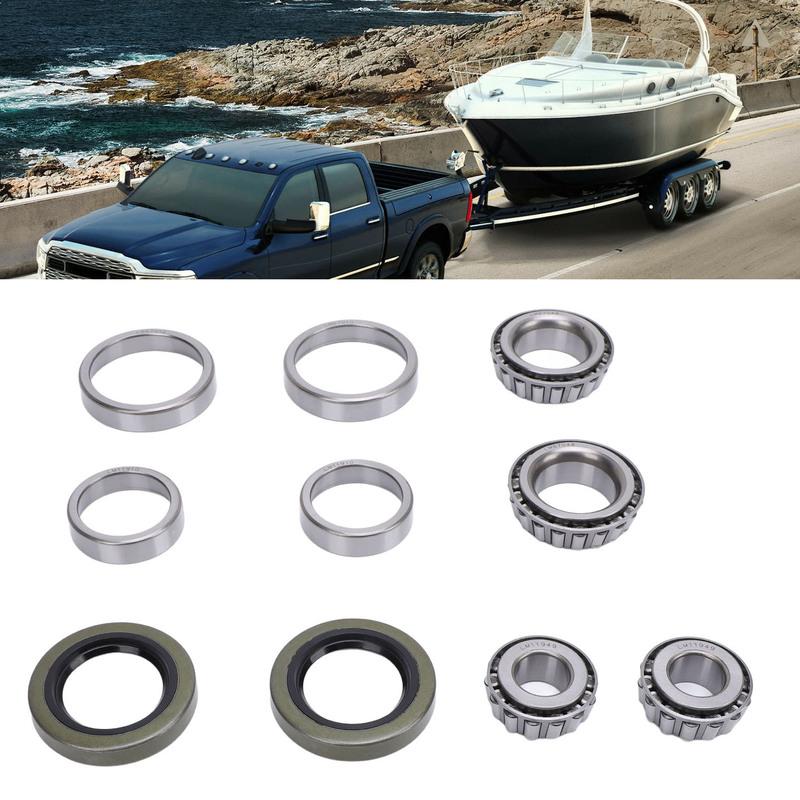 LM67010 2 Sets Trailer Wheel Hub Bearing Kit with Protector Professional LM11949 LM11910 for 1 1/4in 3/4in Axles LM67048