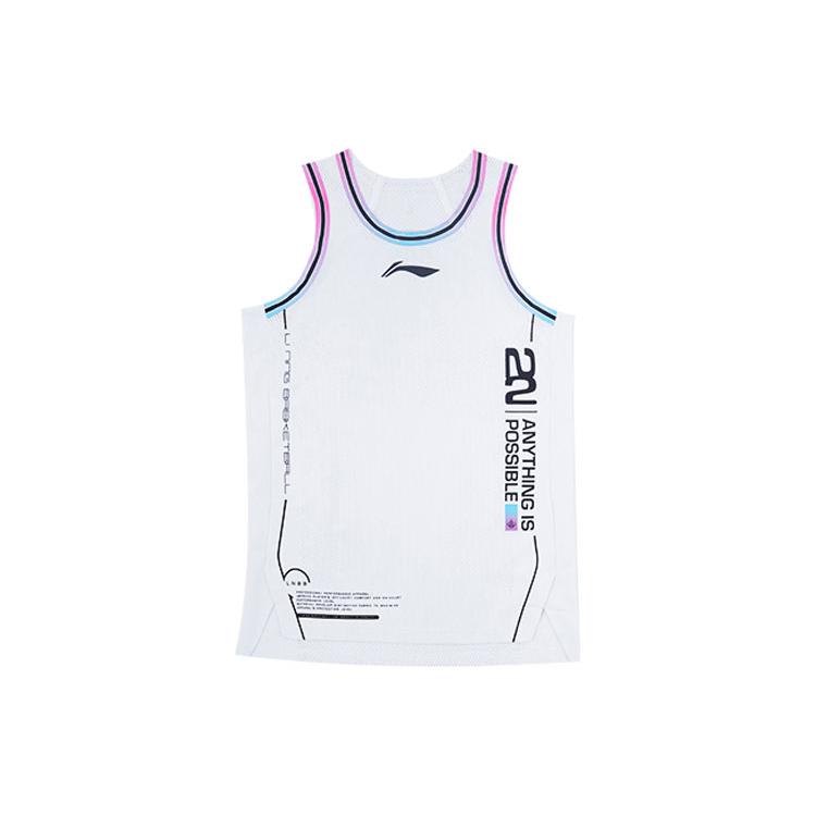Li Ning Спортивная Коллекция Баскетбола Баскетбольная Майка Унисекс Белая AAYS035-5 XXXL