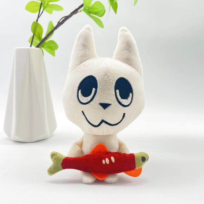 

2025 WEBFISHING Cat Plush Toy with Fish Figurine Bulk Pack
