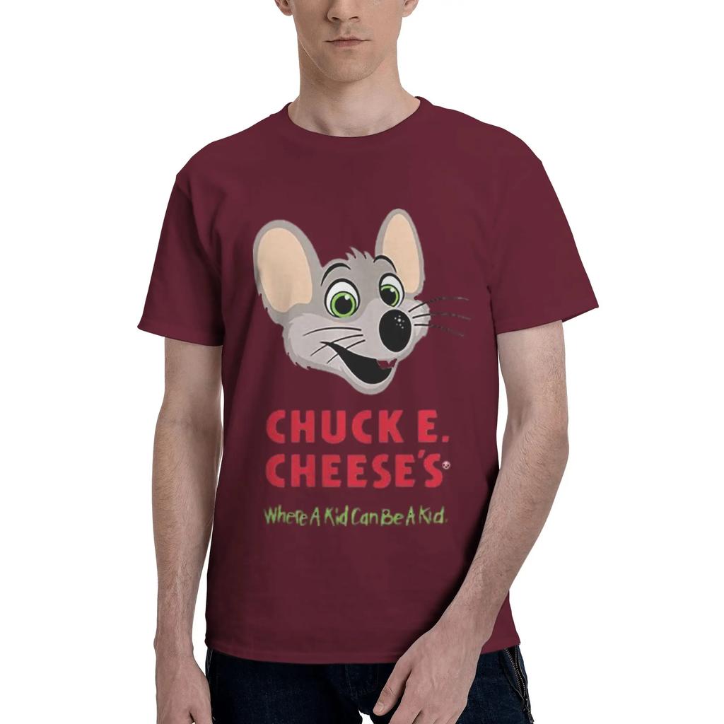 Chuck E Cheese  100 Cotton TShirt Mens Oversized T Shirts Men Crew Neck Short Sleeve S6XL
