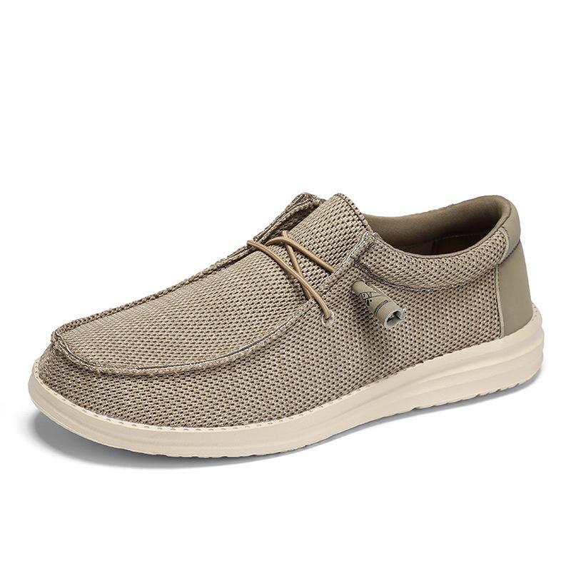 Mocassini da Uomo in Tela Extra Large - Slip-on Casual per Tendenze Transfrontaliere.