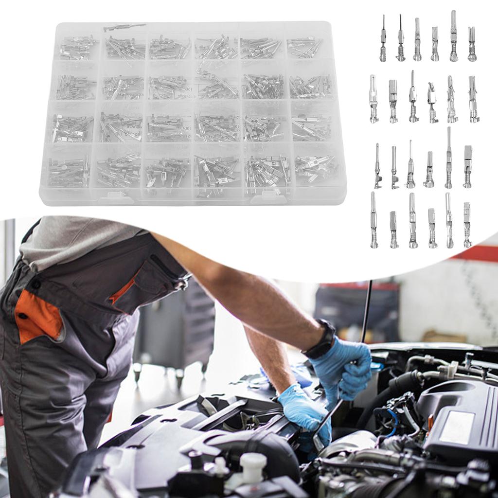 260 Pc Car Electrical Wire Terminal Pins Kit 1mm/1.5mm/1.8mm/2.2mm/2.8mm/3.5mm Connector Automotive Connector Pins Accessories