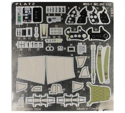 Platz 1/32 Maßstab Fotoätzteile für die italienische Macchi MC.202 Folgore, Plastikmodellbausatz M32-1