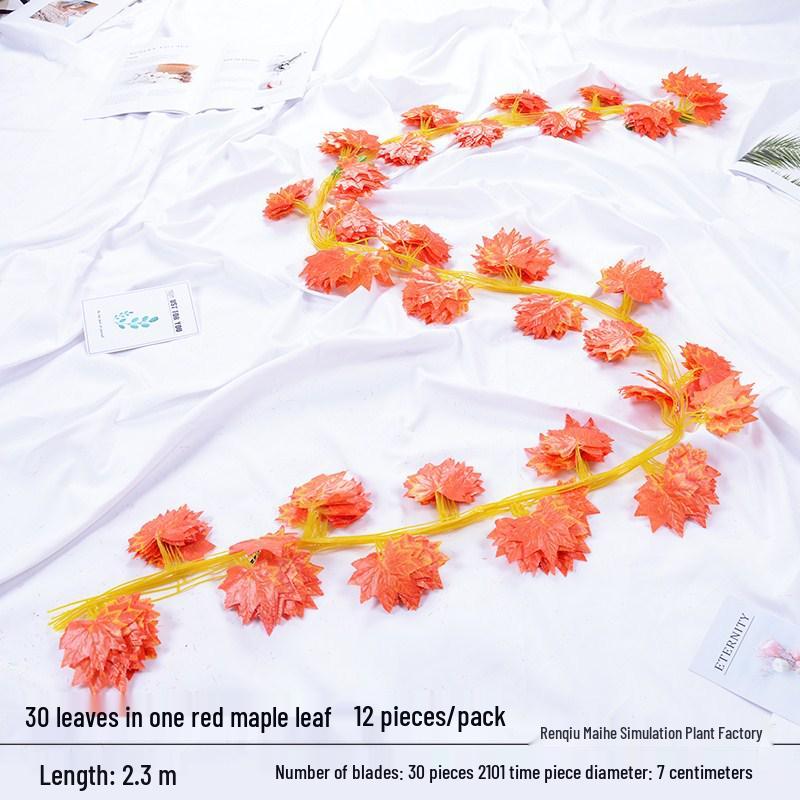 Artificial Grape Leaf Decoration: Green Creeper Vine for Ceiling Plants, Flowers - Wholesale Options Available.