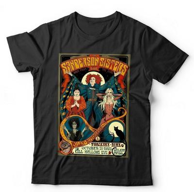 Hocus Pocus Tričko Sestry Sandersonovy Unisex a Dětské - Halloweenská Čarodějnice Retro