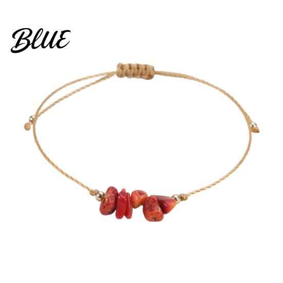 Vibrant Crystal Bracelet Gemstone Women Men Adjustable Braided Boho String